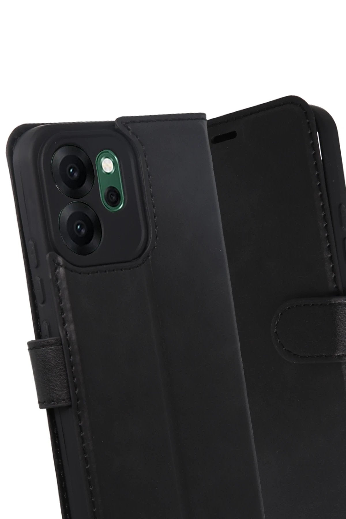 Oppo Reno 14F Trend S Plus Kapaklı Kılıf - Siyah-(5796)