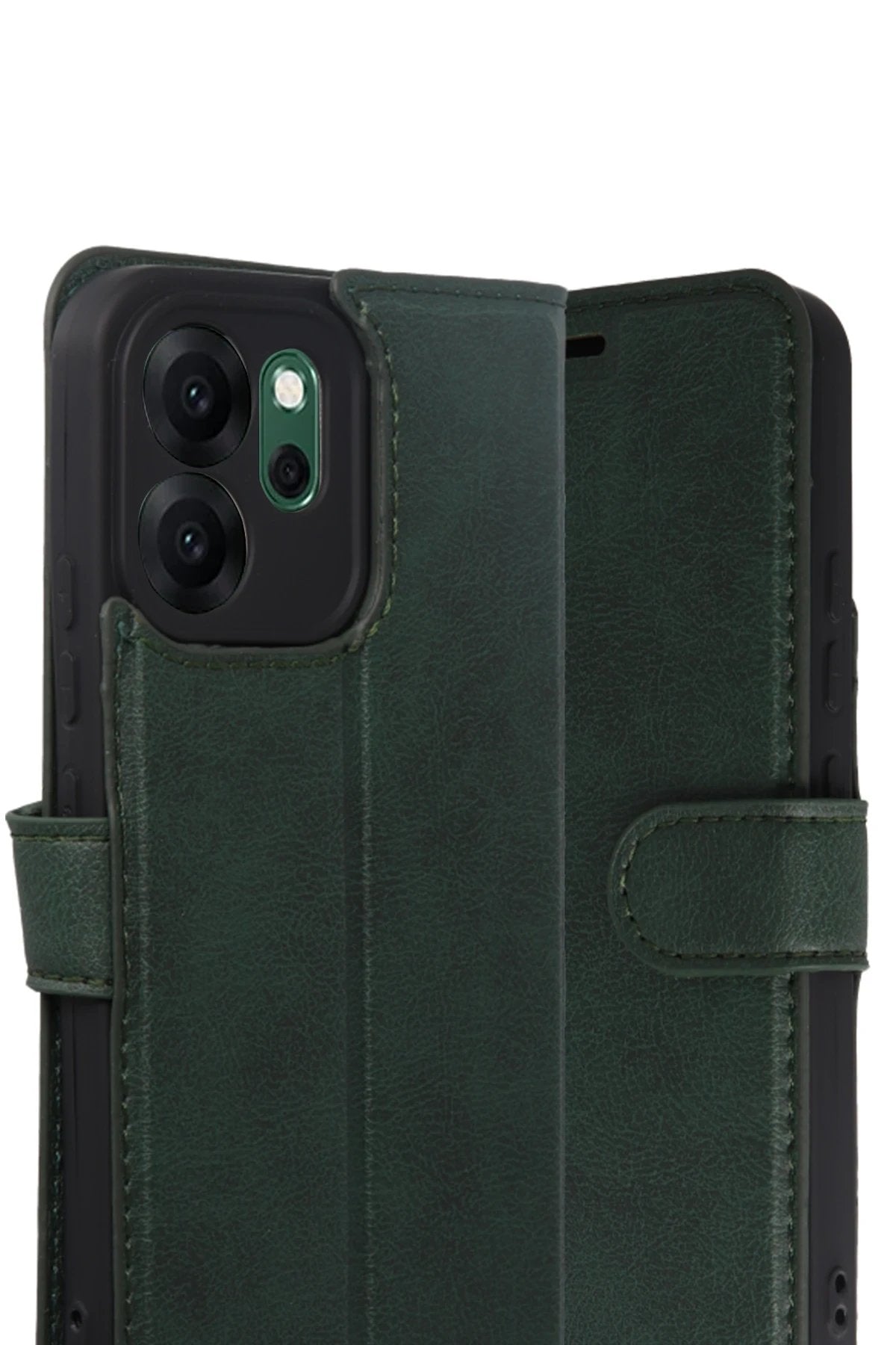 Oppo Reno 14F Trend S Plus Kapaklı Kılıf - Yeşil-(5796)