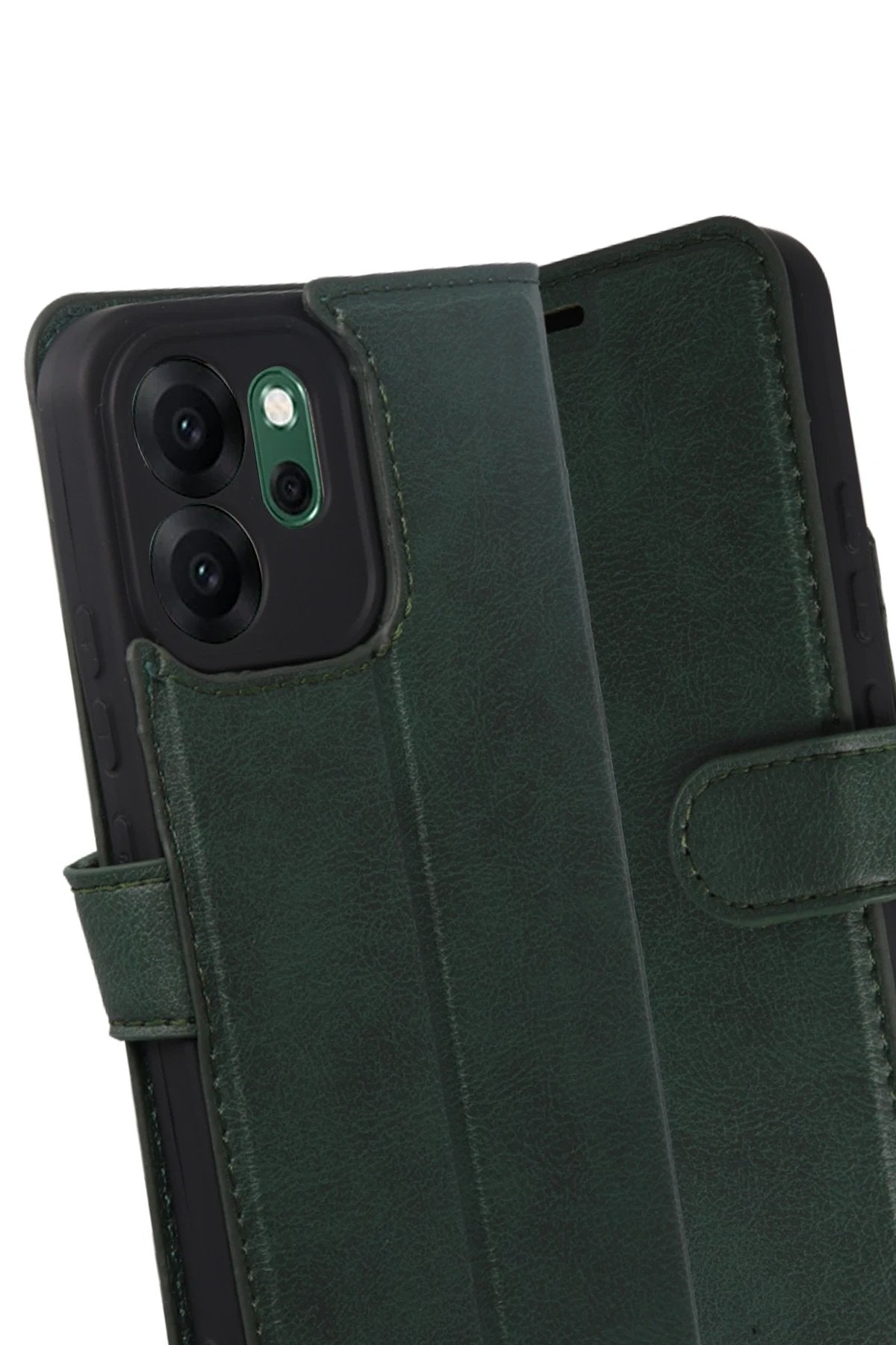 Oppo Reno 14F Trend S Plus Kapaklı Kılıf - Yeşil-(5796)