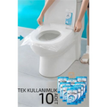 HSNET Klozet Kapağı Kılıfı Hijyenik Seyahat Tek Kullanımlık Klozet WC Örtüsü 10 ADET